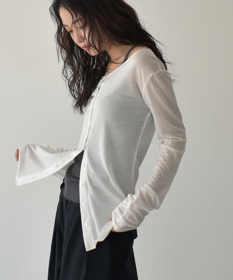 Offshoulder Sheer Cardigan t1911-414