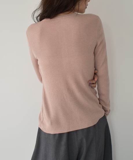 Crew Neck Rib Kint Cardigan t1911-350