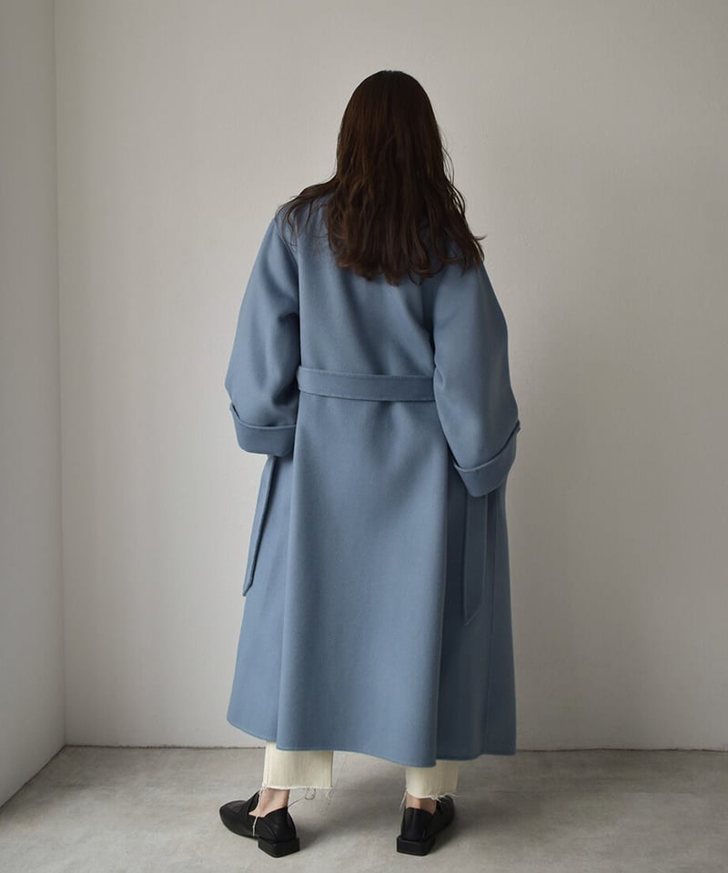 Wool Gown Coat(Blue) | cizatto
