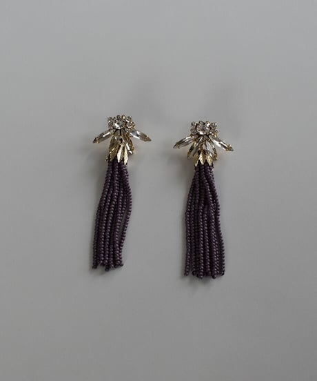 Crystal Beads Tassel Pierce/Earring a2020-02