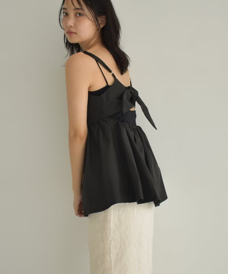 Back Ribbon Peplum Camisole t1911-299