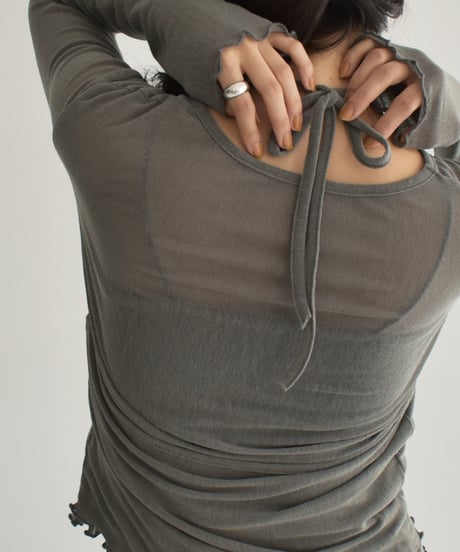 Sheer Layered Long Sleeve t1911-447