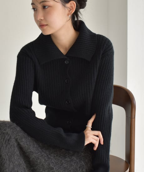 Polo Rib Knit Cardigan t1911-334