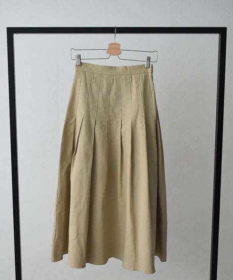 Pleats Flare Long Skirt bo2000-44