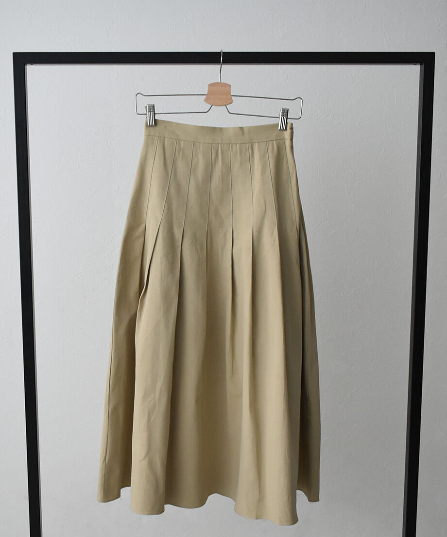 Pleats Flare Long Skirt | cizatto 