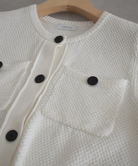 Halfsleeve Pocket Knit Cardigan t1911-531