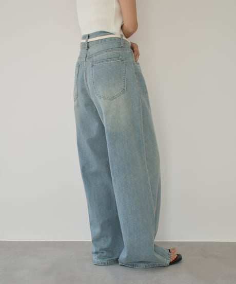 String Belt Denim Pants bo2000-157