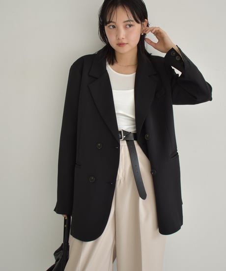 Loose Double Breasted Jacket t1911-254
