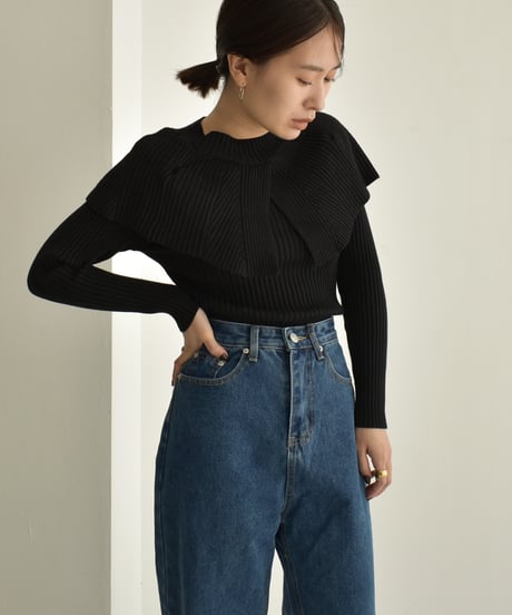 Cape Collar Knit Tops t1911-226