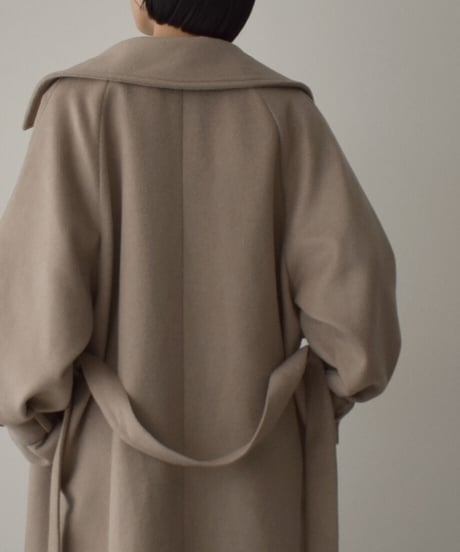 Wool Blend Trench Coat（Mocha beige）c1911-28