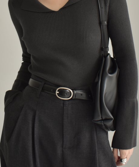 Oval Buckle Leather Belt be1913-100