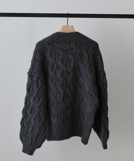 Cable Wool Knit Cardigan t1911-47