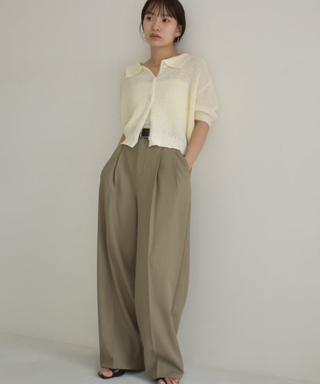 Mesh Knit Polo Cardigan t1911-304