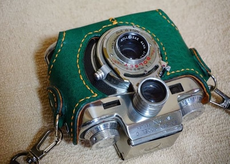 Bolsey Model C 二眼レフ アンティークカメラ ケース付き 息抜きカメラ｜Laskeypictures
