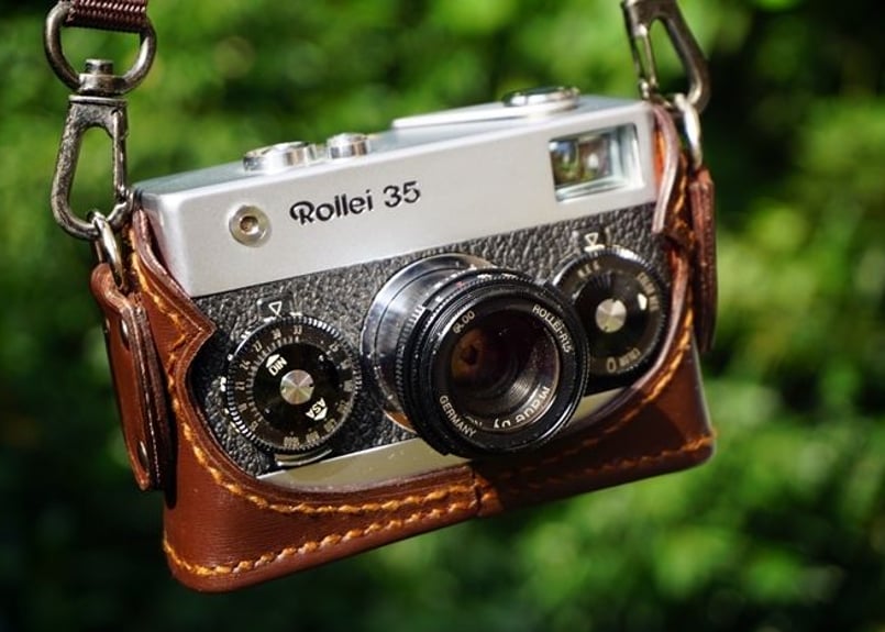 Rollei35 カメラケース＜ダークブラウン／ライトブラウン＞ 0167