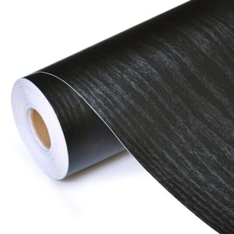 壁紙 木製デザイン 60cm×3m 黒 防水