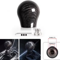 シフトノブ ギア 丸型 ブラック 黒 マニュアル車 穴径 6mm-15mm お洒落