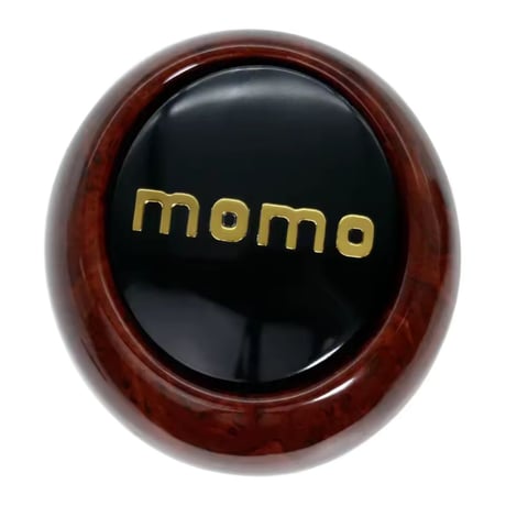 シフトノブ ギア momo ロゴ 丸型 茶色 ブラウン マニュアル車 お洒落