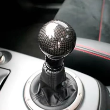 シフトノブ ギア ボール型 47mm カーボンファイバー マニュアル車 アクセサリー