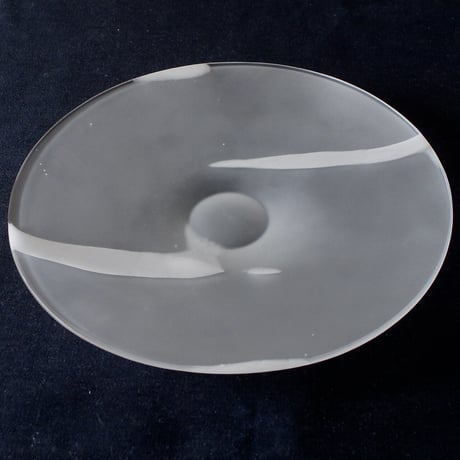 新品未使用　大迫友紀　ガラスプレート 大迫友紀 67. 墨流しのフタモノA | 陶屋なづな