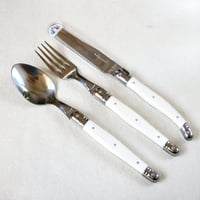 Jean Dubost Laguiole／イングリッシュナイフ（ミルク、ブラック）