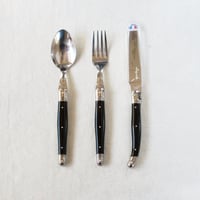 Jean Dubost Laguiole／テーブルスプーン、テーブルフォーク（ブラック）
