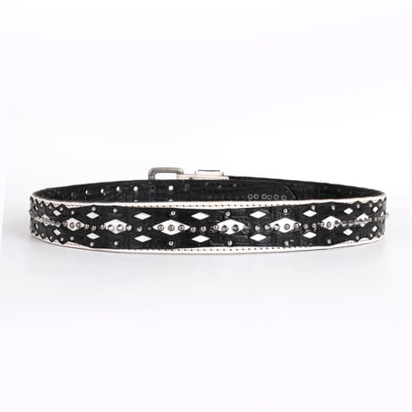 DND4des / CROCODILE PARTTEN DOUBLE LAYER LEATHER BELT