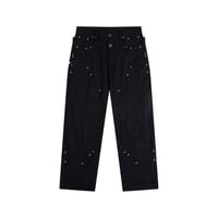 GUAPI / OBSIDIAN BLACK EMBELLISHED FLARED SWEAT