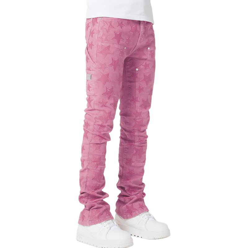 ひーろ　GUAPI 激レア完売　正規品　星柄刺繍　ピンク　デニムパンツ GUAPI 激レア完売 正規品 星柄刺繍 ピンク デニムパンツ - メルカリ