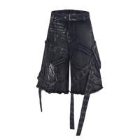 EMOTIONAL WORLD / WILD PATCHED POCKET CARGO SHORTS