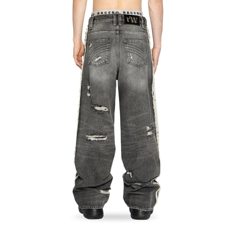 【ラスト1点】RACER WORLD WIDE / TRACK JEANS / BLACK