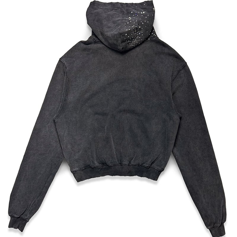 DND4des / RHINESTONE BLACK ZIP UP HOODIE | PLUG