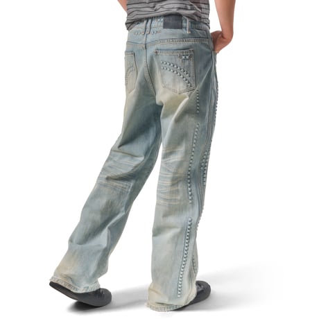 RACER WORLDWIDE / BAGGY EMBOSSED DENIM