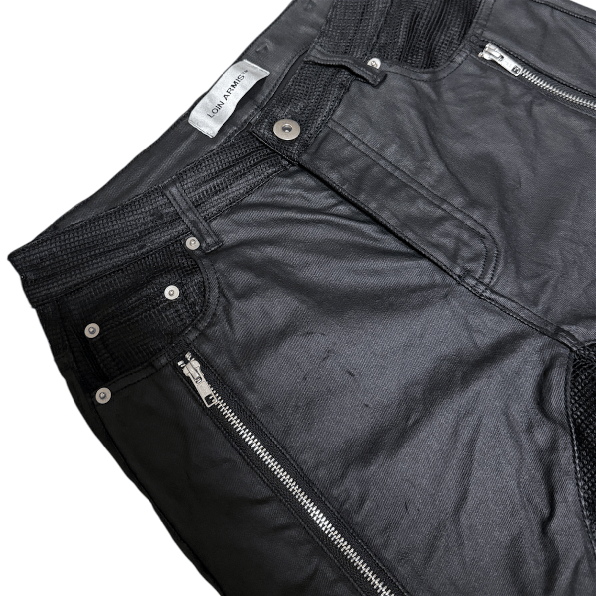 パンツ loinarmis LOIN ARMIS / CROSS ZIP LAYER MESH COATING JEANS