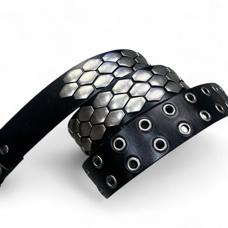 unconscious / Serpent steel leather belt