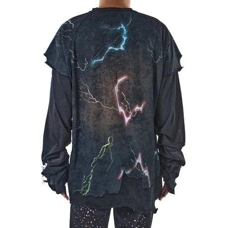 EMOTIONAL WORLD / THUNDER STACKED L/S TEE / MULTI