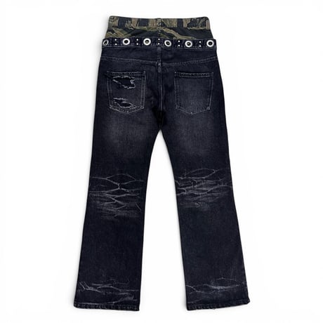 unconscious / 2LAYER CONFLICT FLARE DENIM