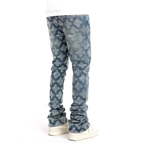 【ラスト1点】GUAPI / VINTAGE BLUE EMBELLISHED DENIM