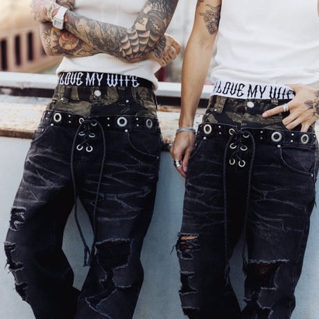 unconscious / 2LAYER CONFLICT FLARE DENIM