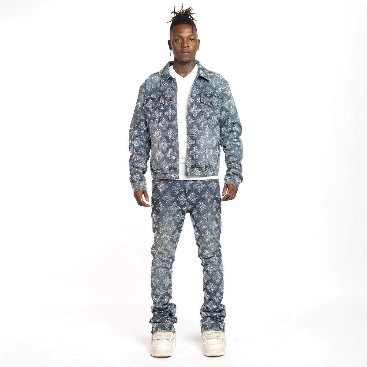 GUAPI / VINTAGE BLUE EMBELLISHED DENIM | PLUG