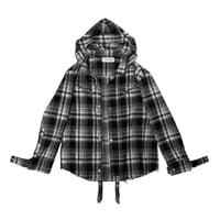 LOIN ARMIS / HOODED OMBRE CHECK SHIRT