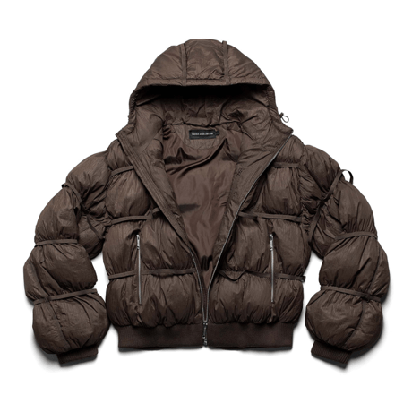 RACER WORLD WIDE / PUFFER JACKET X / BROWN