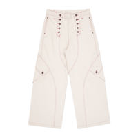FULL OF SSUN / DOUBLE BUTTONFLY CARGO DENIM / CREAM