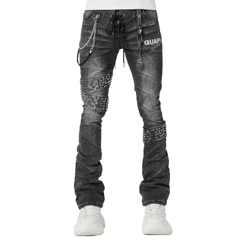 ラスト1点】GUAPI / Obsidian Black Warpath Denim | PLUG