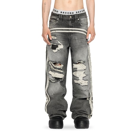 【ラスト1点】RACER WORLD WIDE / TRACK JEANS / BLACK