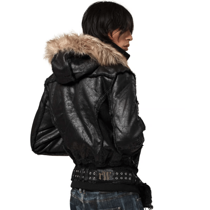 RACER WORLD WIDE / SHEEPSKIN JACKET / BLACK | PLUG