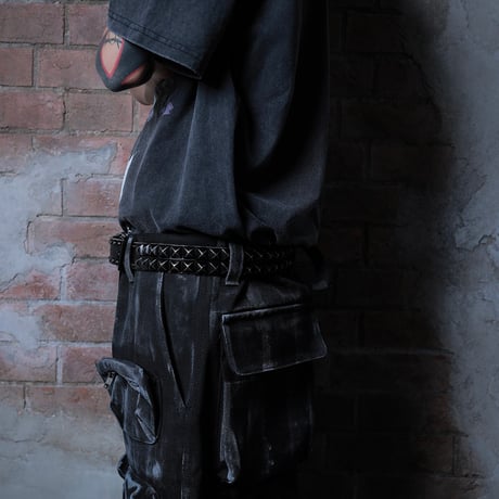 unconscious / Zalgaller studs leather belt