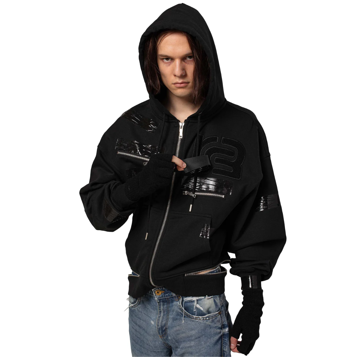 RACER WORLDWIDE×BARRAGAN / TAPE ZIPPED HOODIE