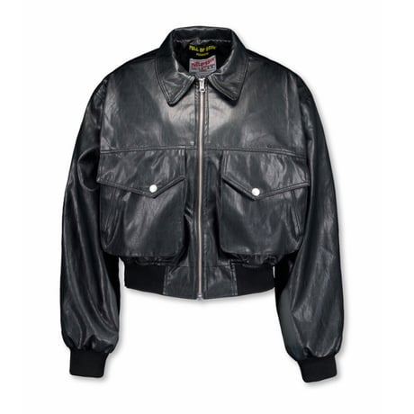 【ラスト1点】FULL OF SSUN / SINCITY GRAPHIC LEATHER JACKET / BLACK