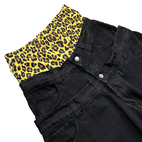 2001 Odysey / TRIPLE STACKED CHEETAH JEANS